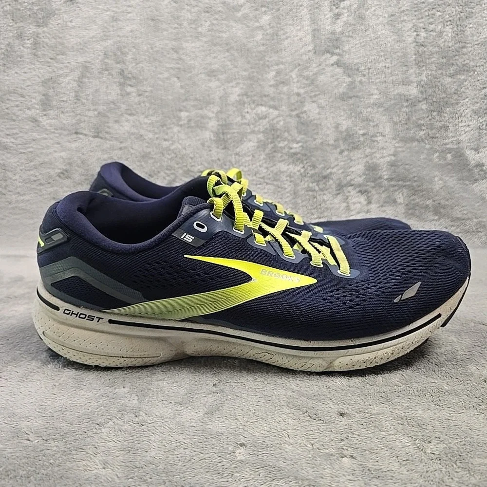 Brooks Ghost 15 Mens Size 12.5 Blue Athletic Running Shoes Sneakers 1103931D429‎